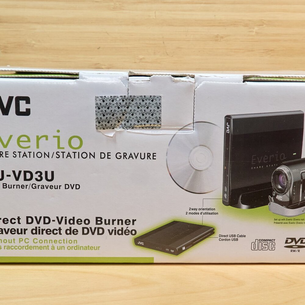JVC Everio CU-VD3U Share Station, Direct DVD Video Burner
